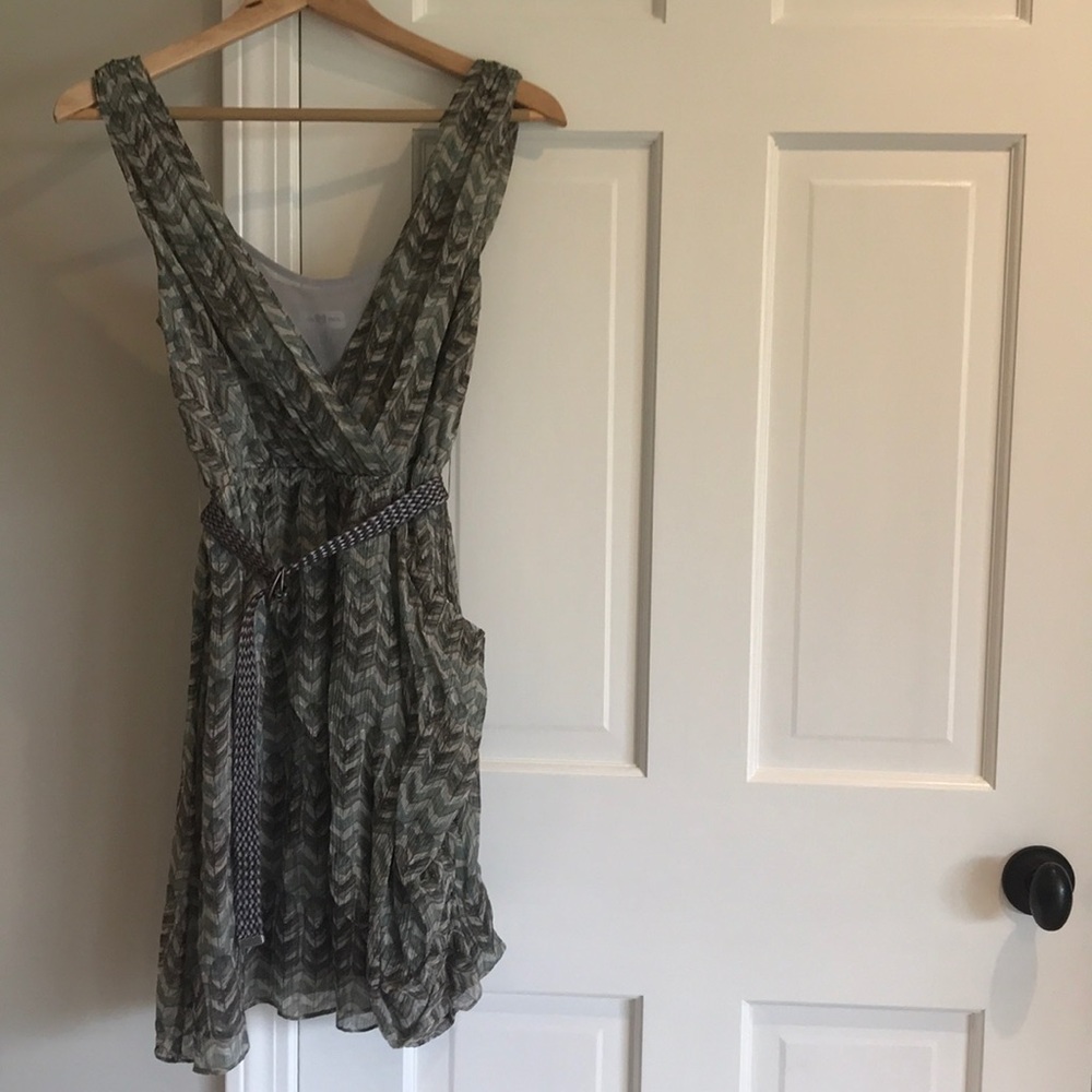 Cotton/silk blend Anthropologie wrap dress